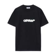 Off White Svart Crew Neck T-shirts och Polos Black, Herr