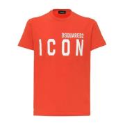 Dsquared2 Icon Print Logo T-shirt Orange, Herr