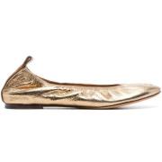 Lanvin Guld Ballett Flats Yellow, Dam