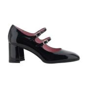 Carel Justerbar Rem Tjock Klack Pumps Black, Dam