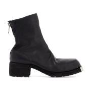 Guidi Svarta Hästläder Dragkedjeboots Black, Dam