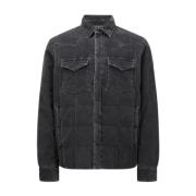 Moncler Corduroy Dunfylld Shacket Gray, Herr