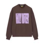 Iuter Bomull Crewneck Sweaters Brown, Herr