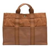 Hermès Vintage Pre-owned Canvas handvskor Brown, Dam