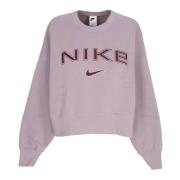 Nike Phoenix Fleece Crewneck Sweatshirt Lt Violet Purple, Dam