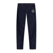 Dolce & Gabbana Smala jeans med applikation Blue, Herr