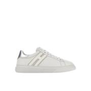 Hogan Klassiska lädersneakers med modern twist Gray, Dam