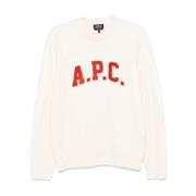 A.p.c. Ecru Joshua Pullover Sweater Beige, Herr