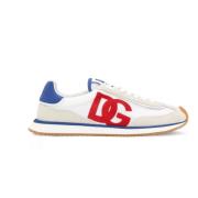 Dolce & Gabbana Blandmaterial sneakers vit/röd Multicolor, Herr