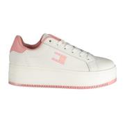 Tommy Hilfiger Sportiga Rosa Damsneakers med Kilklack Pink, Dam