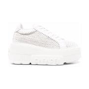 Casadei Vita Läder Plattform Sneakers White, Dam