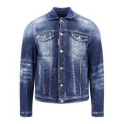 Dsquared2 Förstörd Effekt Denimjacka Blue, Herr