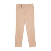 Peserico Beige Stretch Bomullsbyxor Beige, Dam