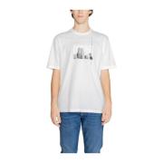 Armani Exchange Vit Bomull Crewneck T-shirt Kollektion White, Herr