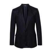 Dolce & Gabbana Marinblå Ull Blazer Herr Blue, Herr