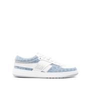 Givenchy Monogram 72 Low-Top Denim Sneakers Blue, Dam