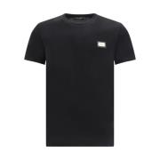 Dolce & Gabbana Räfflad Crew Neck Oversize T-shirt Black, Herr