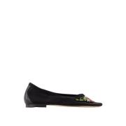 Simone Rocha Mesh ballerinaskor i svart mesh Black, Dam