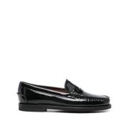 Sebago Klassiska lädersandaler Svart Slip-On Black, Dam