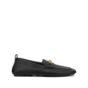 Versace Svarta läder slip-on sandaler Black, Herr