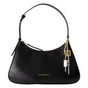 Givenchy Svart läder Lucky Lock väska Black, Dam