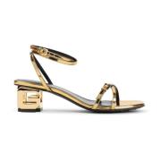 Givenchy Metallic Sandaler Yellow, Dam