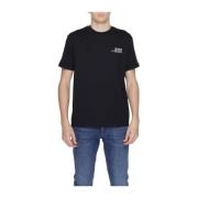 Suns Svart Bomull Crew Neck T-shirt Black, Herr