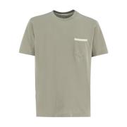 Eleventy Ficka Crew-neck T-shirt Green, Herr