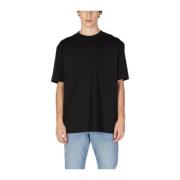 Calvin Klein Jeans Regenererad Bomull Polo Stil T-shirt Black, Herr