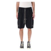 Rick Owens Svarta Bermuda Shorts Bauhaus Bela Black, Herr