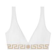 Versace Vit Triangel Bomull Stretchunderkläder White, Dam