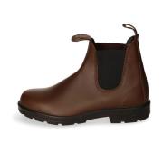 Blundstone Läder Chelsea Boot med Elastisk Infoga Brown, Herr