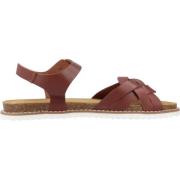 Geox Leuca Platta Sandaler Brown, Dam