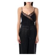 Remain Birger Christensen Svart Spets Body Topwear Black, Dam