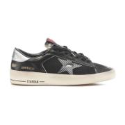 Golden Goose Svarta Lädersneakers för Män Black, Herr