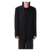 MM6 Maison Margiela Svart Skräddarsydd Blazer Elegant Stilfull Jacka B...