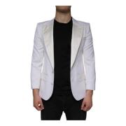 Dolce & Gabbana Off White Ull Blazer Slim Fit White, Herr