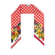 Moschino Sidenscarf med tryck Red, Dam