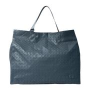 Issey Miyake Geometriska Kakel Tote Väska Gray, Herr