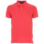 Polo Ralph Lauren Slim Fit Piqué Bomull Polo Skjorta Red, Herr