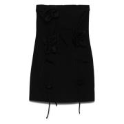 Rotate Birger Christensen Svart Sheath Klänning med 3D Blommor Black, ...