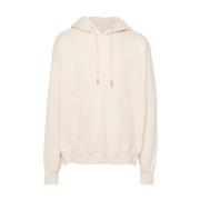 Off White Casual Sweatshirt för Män och Kvinnor Beige, Herr