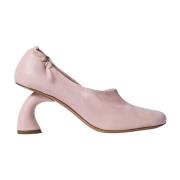 Dries Van Noten Bågformad Klack Läderpumps Pink, Dam