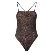 Dolce & Gabbana Svart Sea Kläder Olympic One Piece Black, Dam