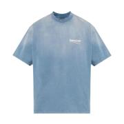 Balenciaga Blå Crew Neck T-shirts och Polos Blue, Herr