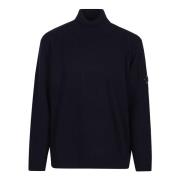 C.p. Company Turtle Neck Sweater Blue, Herr