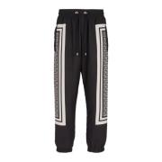 Balmain Monogram halsduk joggers Black, Herr