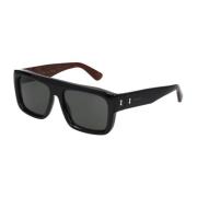 Gucci Svarta Logotyp Acetat Solglasögon Black, Herr