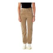 Armedangels Corduroy Highwaist Straight Fit Jeans Beige, Dam