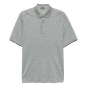 Ermenegildo Zegna Silkebomull Polo Skjorta Green, Herr